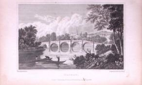 Masham Yorkshire 198 Years-Old Thomas Allen Antique Steel Engraving-13