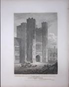 Layer Manor House Essex Rare John Britton 191 Years-Old Antique Steel Engraving-7