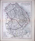 Lincolnshire-Dugdale & Archer Antique 180 Years-Old Steel Engraved Map-17
