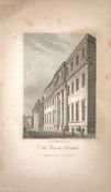 The General Hospital Views of Victorian Bath Antique 207 Years-Old Georgian Print-1