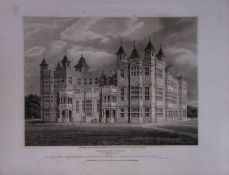 Audley End Essex 190 Years-Old John Britton Antique Steel Engraving-202