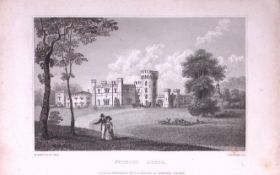 Swinton House Yorkshire 198 Years-Old Thomas Allen Antique Steel Engraving-12