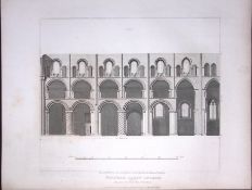 Waltham Abbey Church Essex 190 Years-Old Rare John Britton Antique Steel Engraving-140