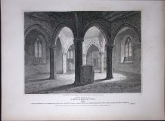 Little Maplested Church Essex Rare John Britton 191 Years-Old Antique Steel Engraving-26