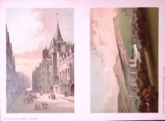 Scotland Edinburgh Views of City Arthurs Seat, Tolbooth Antique Print-5