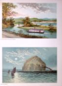 Scotland Ailsa Craig & Lochgilphead Crinan Canal 1889 Antique Print-65