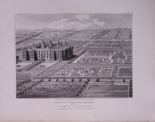 Longleat Gardens Wiltshire 190 Years-Old John Britton Antique Steel Engraving-213