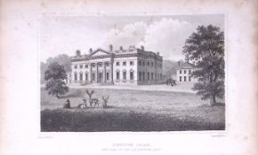 Denton Park Yorkshire 198 Years-Old Thomas Allen Antique Steel Engraving-25