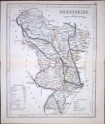 Derbyshire -Dugdale & Archer Antique 180 Years-Old Steel Engraved Map-4