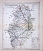 Nottinghamshire-Dugdale & Archer Antique 180 Years-Old Steel Engraved Map-21