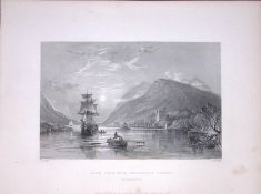 Invergarry Castle Scotland W Beattie 188 Years-Old Antique Steel Engraving-33
