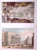 London The Choir at St Pauls Cathedral Victorian Antique Double Print-4