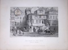Edinburgh High Street Scotland 188 Years-Old Antique Steel Engraving-13