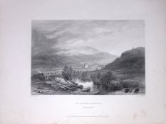 Braemar Castle Scotland 188 Years-Old W Beattie Antique Steel Engraving-59a
