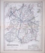 Shropshire-Dugdale & Archer Antique 180 Years-Old Steel Engraved Map-24