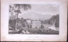 Bolton Priory Yorkshire 198 Years-Old Thomas Allen Antique Steel Engraving-30