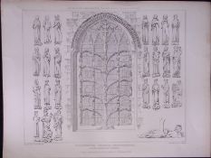 Dorchester Church Oxfordshire 190 Years-Old John Britton Antique Steel Engraving-223