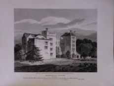 Borngdon House Devonshire 190 Years-Old John Britton Antique Steel Engraving-208