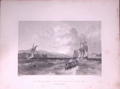 The Moray Firth Scotland W Beattie 188 Years-Old Antique Steel Engraving-29