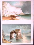 Isle of Wight Scratchell’s Bay & Arched Rock Victorian Antique Double Print-56