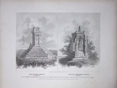 White & Blackfriars Cross Hertford 190 Years-Old John Britton Antique Steel Engraving-59