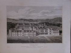 Audley End Essex 190 Years-Old John Britton Antique Steel Engraving-201