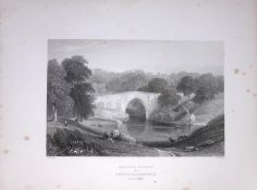 Brig O’ Ballgownie Scotland 188 Years-Old Antique Steel Engraving-58