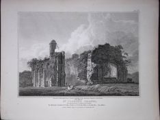 Glastonbury St Josephs Chapel 190 Years-Old Rare John Britton Antique Steel Engraving-132