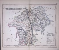Lake District-Dugdale & Archer Antique 180 Years-Old Steel Engraved Map-11