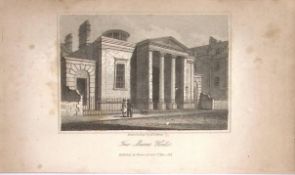 Freemason’s Hall Views of Bath Regency Era Antique 207 Years-Old Georgian Print-13