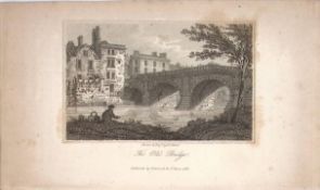 The Old Bridge Views of Bath Regency Era Antique 207 Years-Old Georgian Print-7