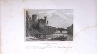 Barnard Castle Durham Dugdale & Archer Antique 180 Years-Old Copper Plate Print-24