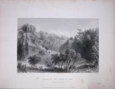 Ayr Banks of The Water Scotland 188 Years-Old Antique Steel Engraving-19
