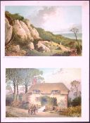 Isle of Wight Little Jane’s Cottage & The Landship Victorian Antique Double Print-54