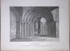 The Temple Church London Rare John Britton 191 Years-Old Antique Steel Engraving-23