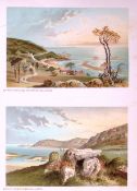 Jersey Gorey To St Catherines & Rozel Bay Victorian Antique Double Print-43