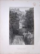 Bracklinn Bridge Scotland W Beattie 188 Years-Old Antique Steel Engraving-23