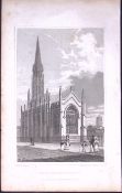 Doncaster Church Yorkshire 198 Years-Old Thomas Allen Antique Steel Engraving-45