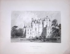Glamis Castle Angus Scotland W Beattie 188 Years-Old Antique Steel Engraving-26
