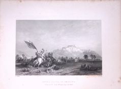 Stirling Town & Castle Scotland 188 Years-Old Antique Steel Engraving-3