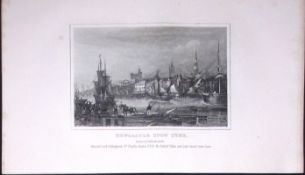 Newcastle Upon Tyne Dugdale & Archer Antique 180 Years-Old Copper Plate Print-25
