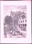 Malpas Cheshire Country Towns of Britain 145-Year-Old Woodcut Illustration-19