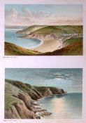Jersey Greve De Lecq & Plemont Point Victorian Antique Double Print-45