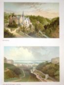 Scotland Edinburgh Dean Bridge & Hawthornden Castle 1889 Antique Print-7a