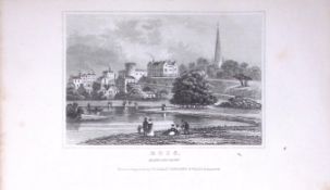 Town of Ross on Wye Dugdale & Archer Antique 180 Years-Old Copper Plate Print-7