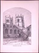 Kings Lynn Market Place Country Towns of Britain 145-Year-Old Woodcut Illustration-11