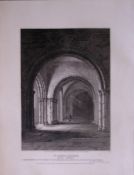 St Johns Church Wiltshire 190 Years-Old John Britton Antique Steel Engraving-197