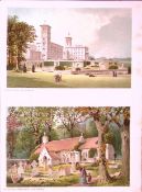 Isle of Wight Osbourne House & Bonchurch Victorian Antique Double Print-58