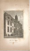 Blue Coat School Views of Bath Regency Era Antique 207 Years-Old Georgian Print-17