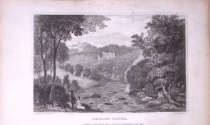 Bardon Tower Yorkshire 198 Years-Old Thomas Allen Antique Steel Engraving-29